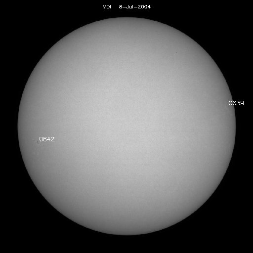 Sunspot regions