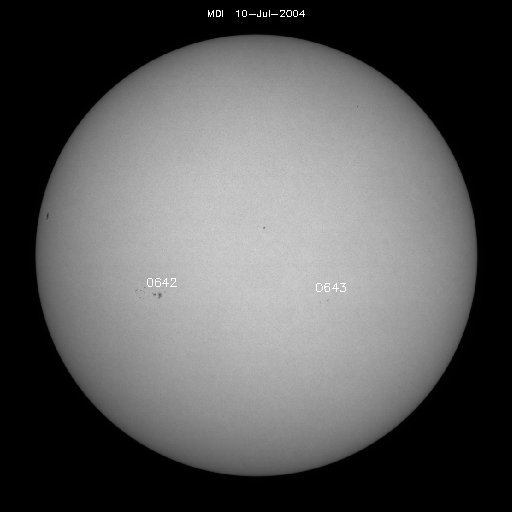 Sunspot regions