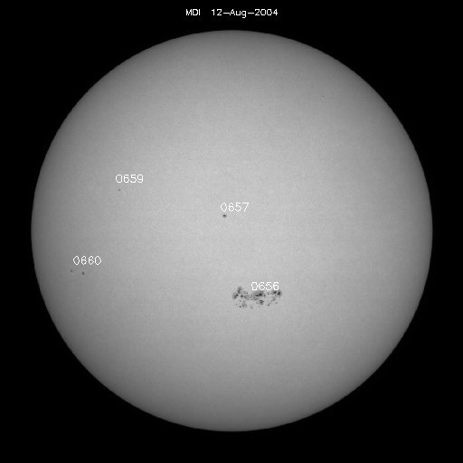 Sunspot regions