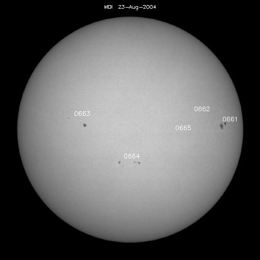 Sunspot regions