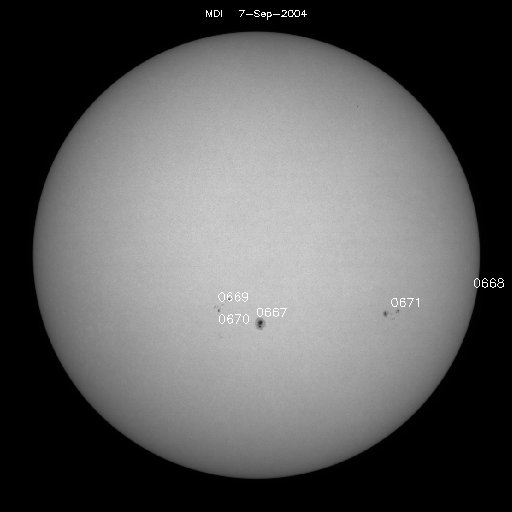 Sunspot regions