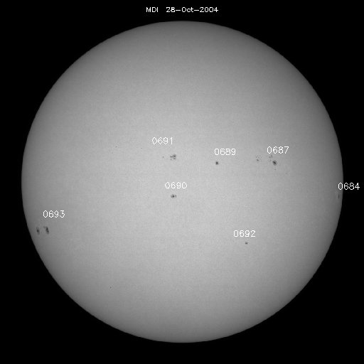 Sunspot regions