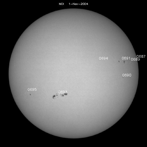 Sunspot regions