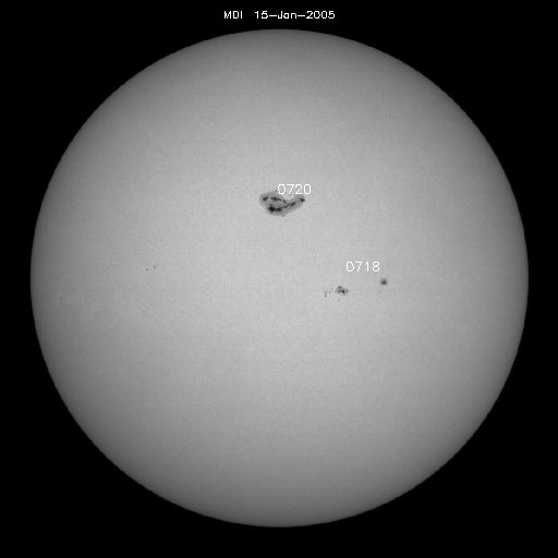 Sunspot regions