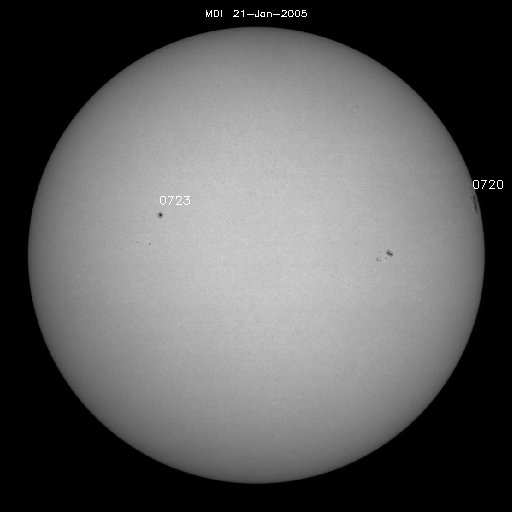 Sunspot regions