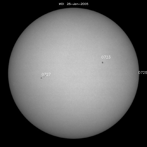 Sunspot regions