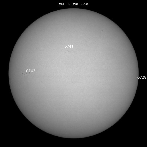 Sunspot regions