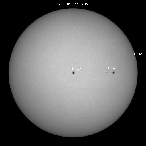 Sunspot regions