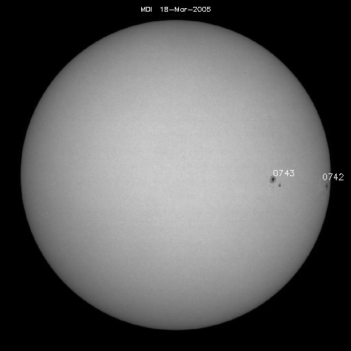 Sunspot regions