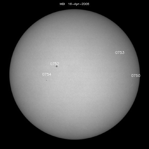 Sunspot regions