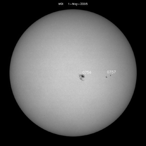 Sunspot regions