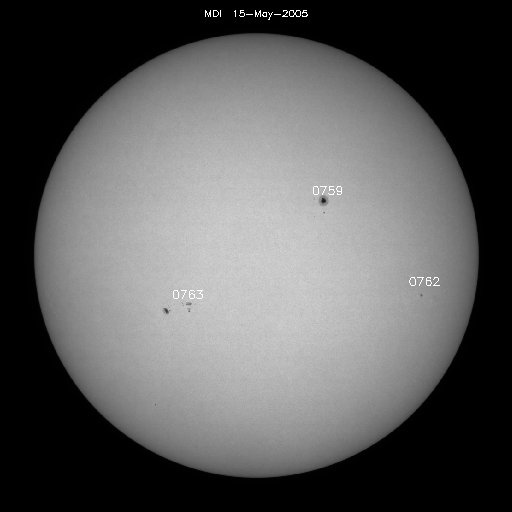 Sunspot regions