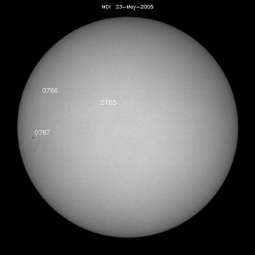 Sunspot regions