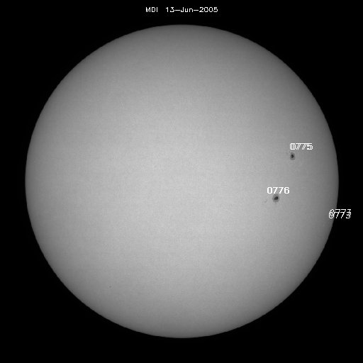 Sunspot regions