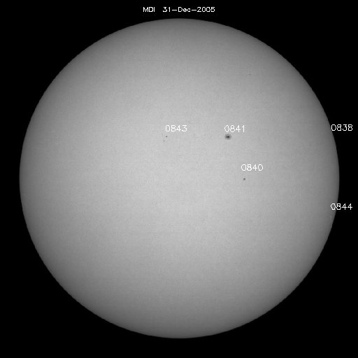 Sunspot regions