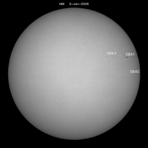 Sunspot regions