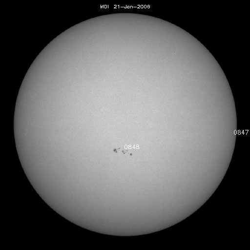 Sunspot regions