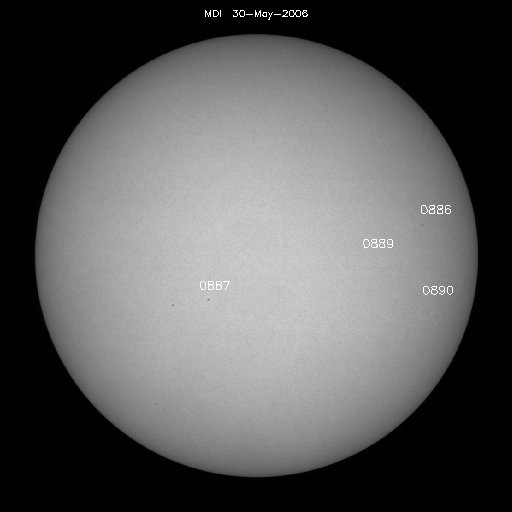 Sunspot regions