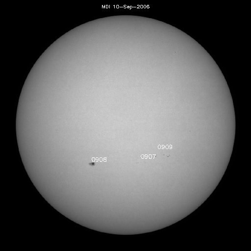 Sunspot regions