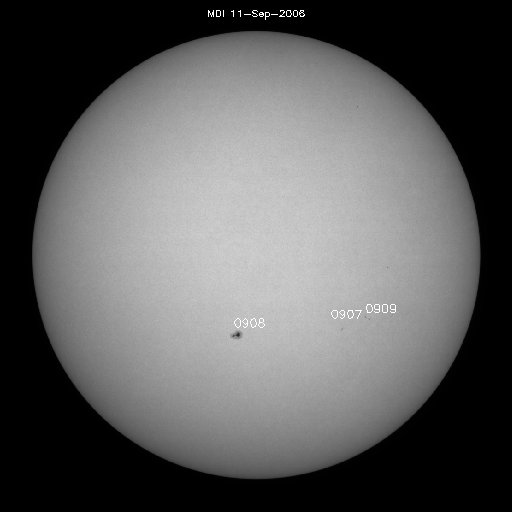 Sunspot regions