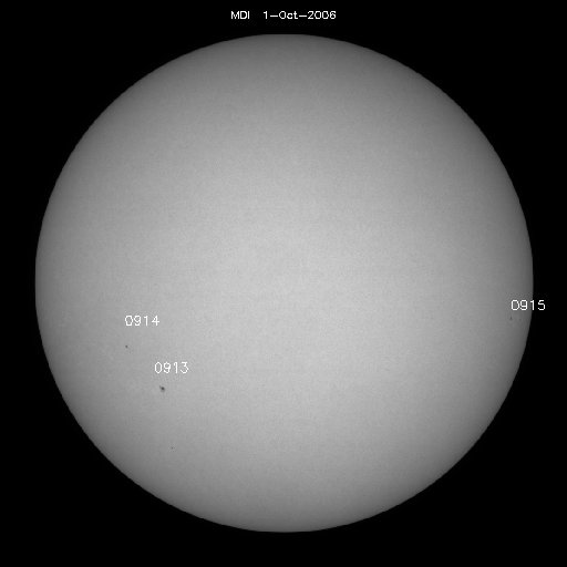 Sunspot regions