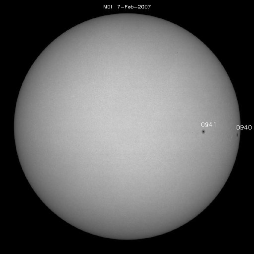 Sunspot regions