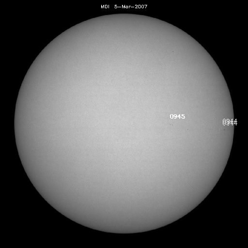 Sunspot regions