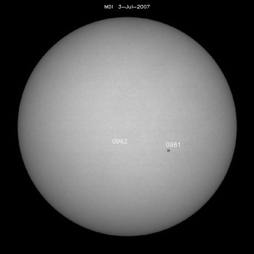 Sunspot regions