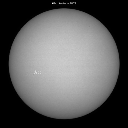 Sunspot regions