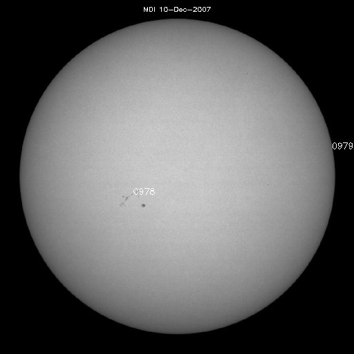 Sunspot regions