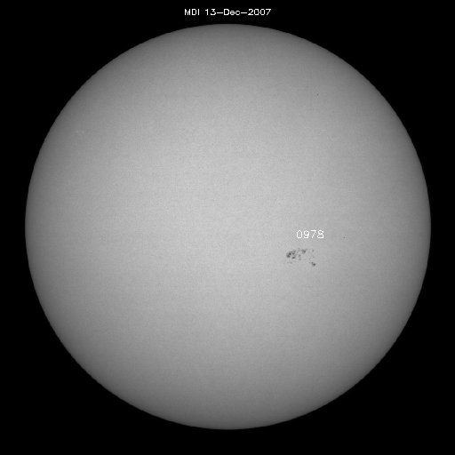 Sunspot regions