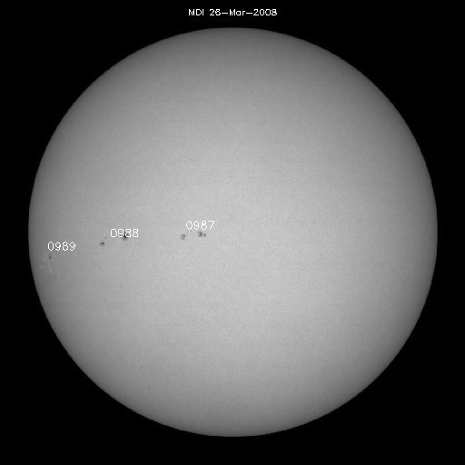 Sunspot regions