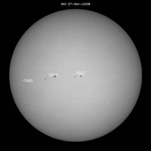 Sunspot regions