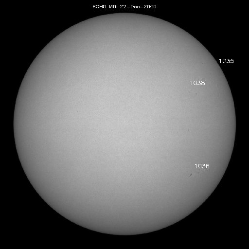 Sunspot regions