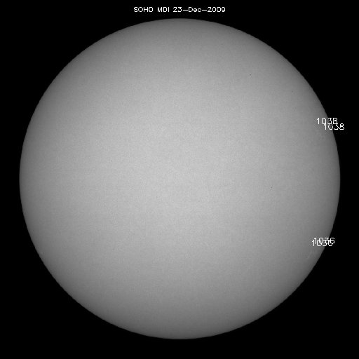 Sunspot regions