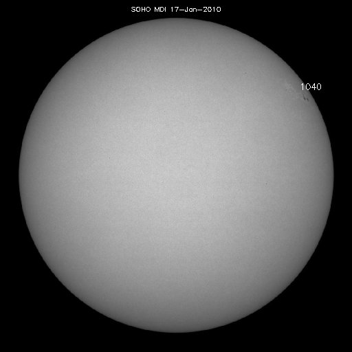 Sunspot regions