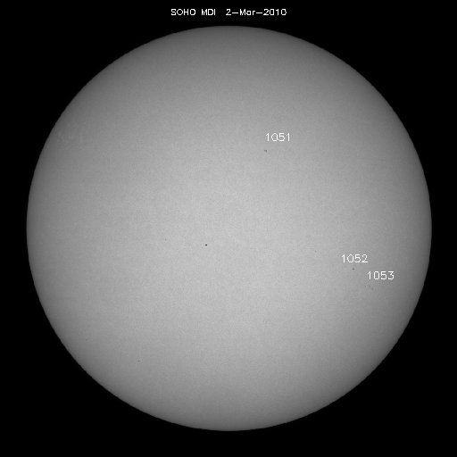 Sunspot regions