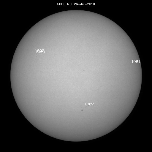 Sunspot regions