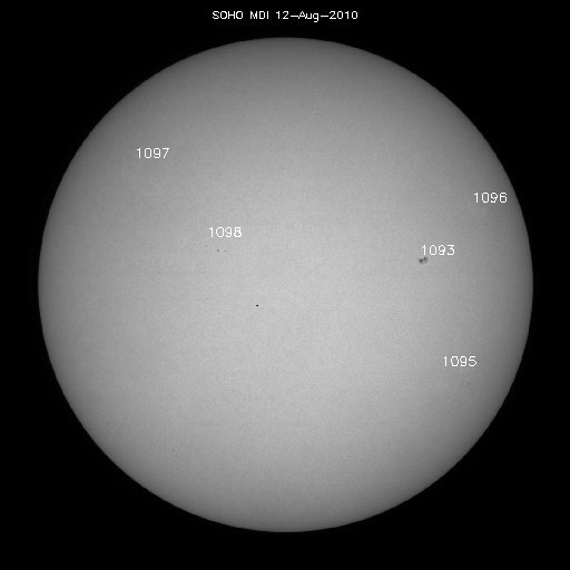 Sunspot regions