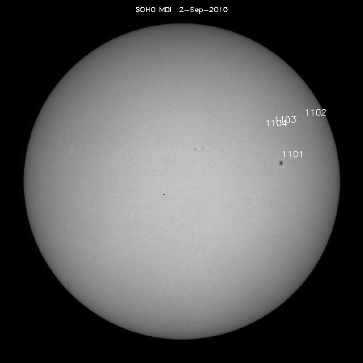 Sunspot regions