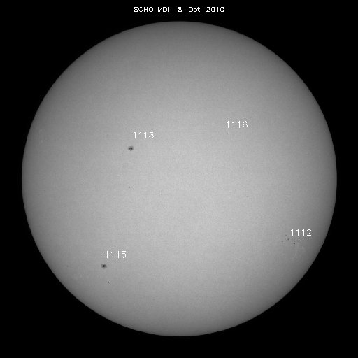 Sunspot regions