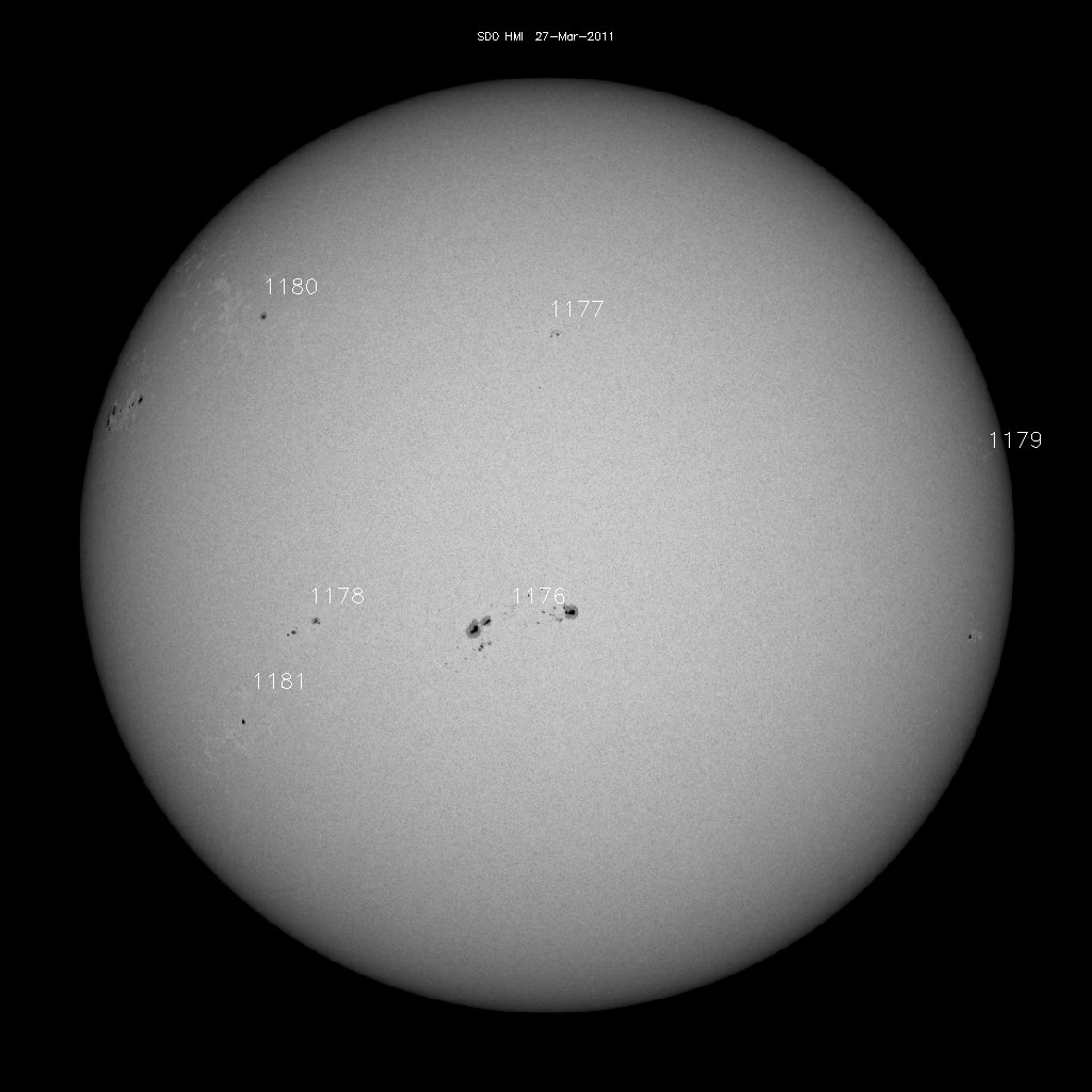 Sunspot regions