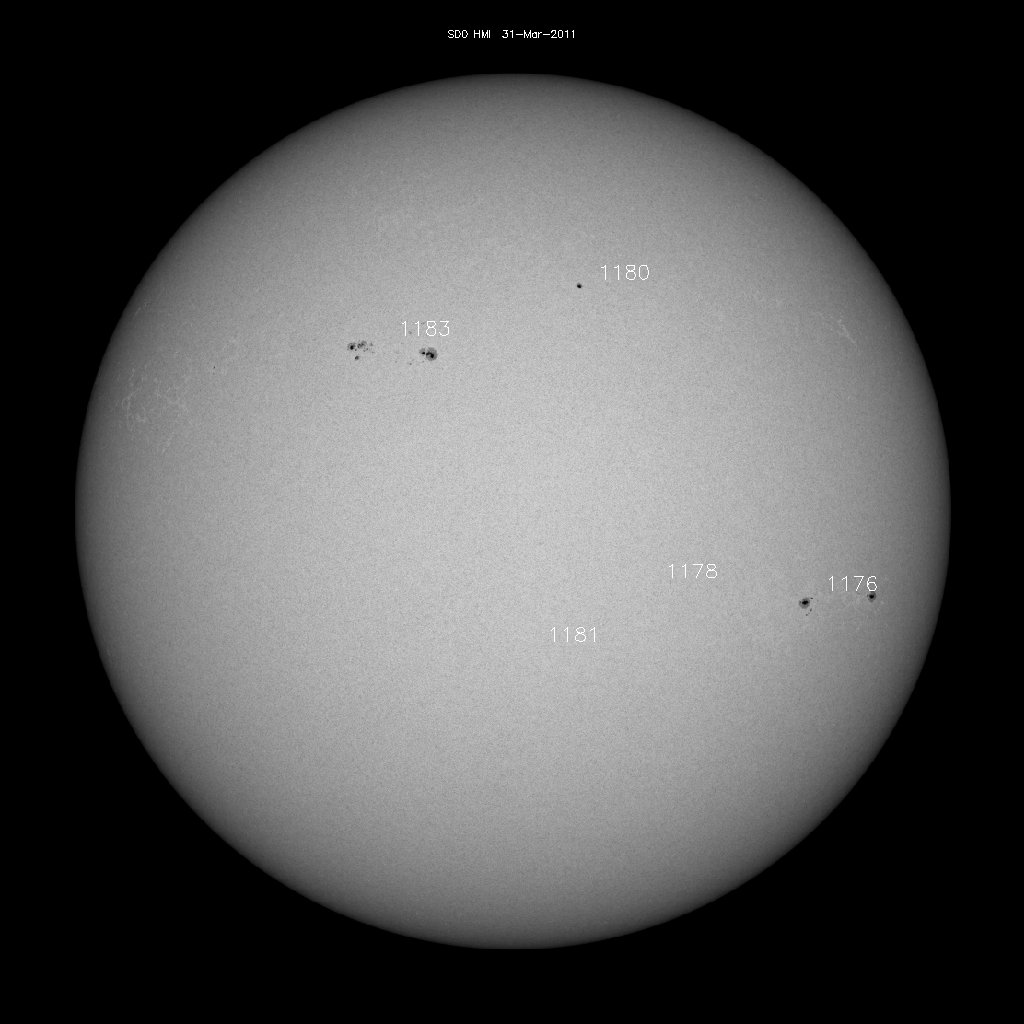 Sunspot regions