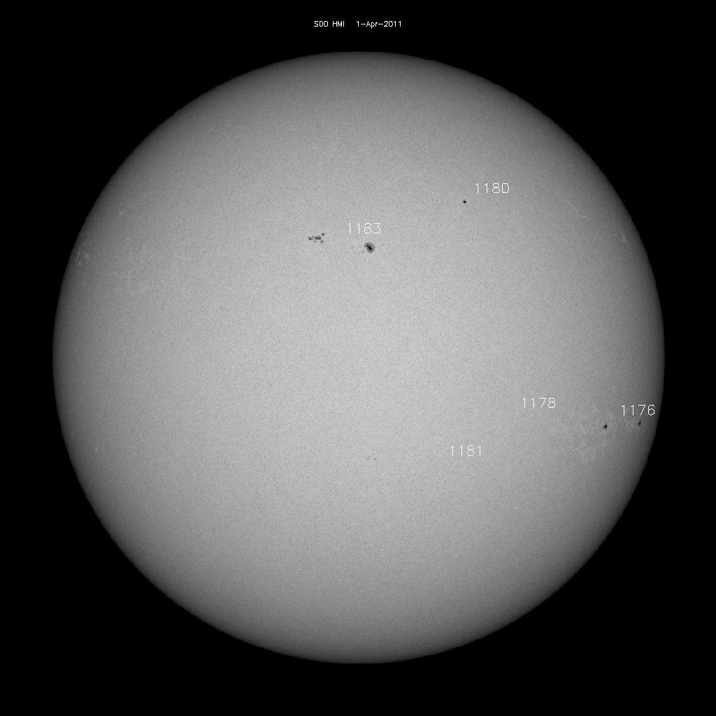 Sunspot regions