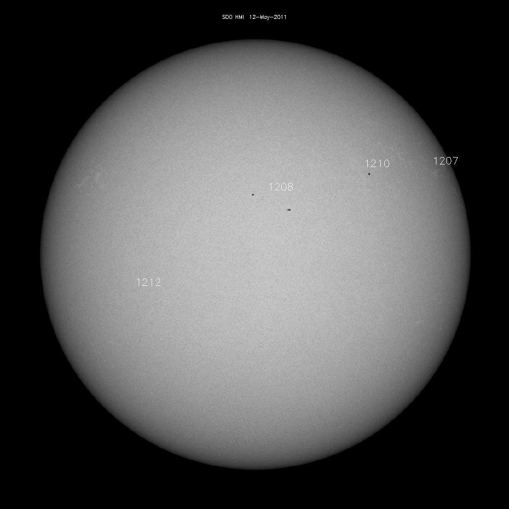 Sunspot regions