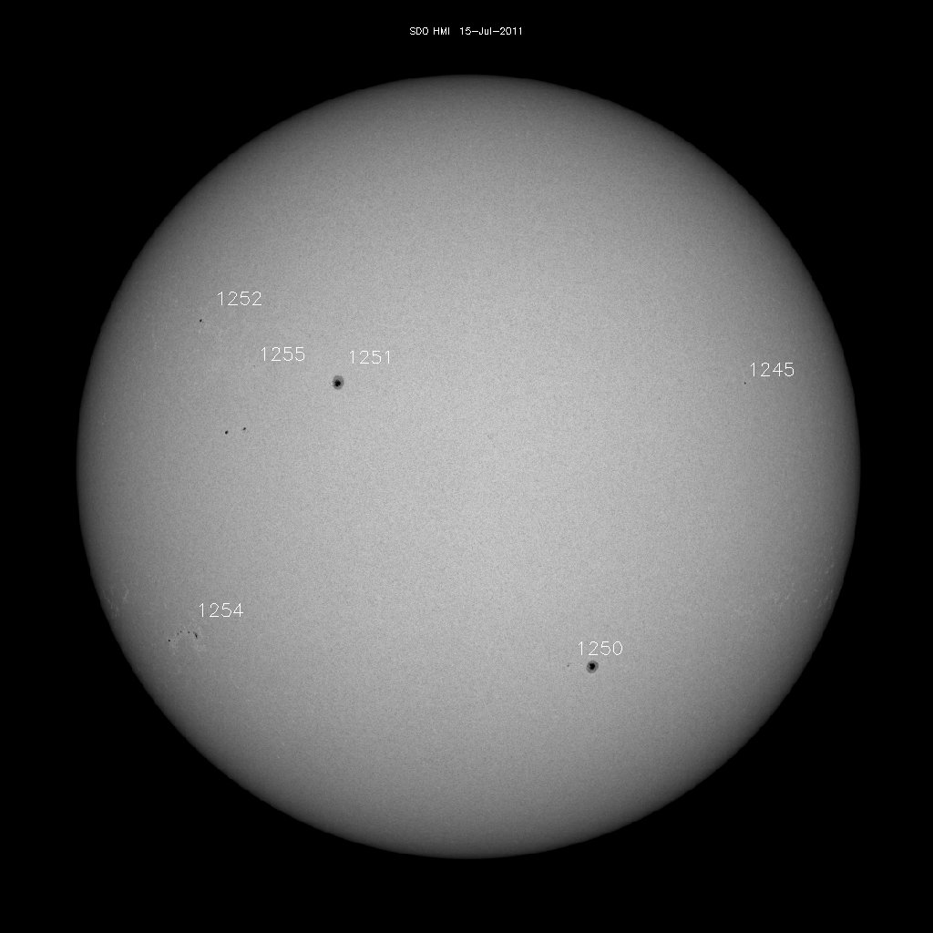 Sunspot regions