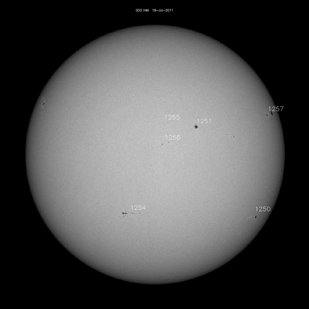 Sunspot regions