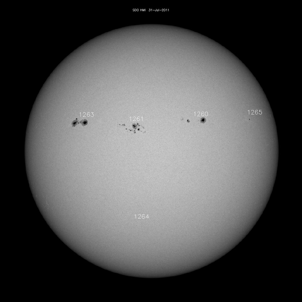 Sunspot regions