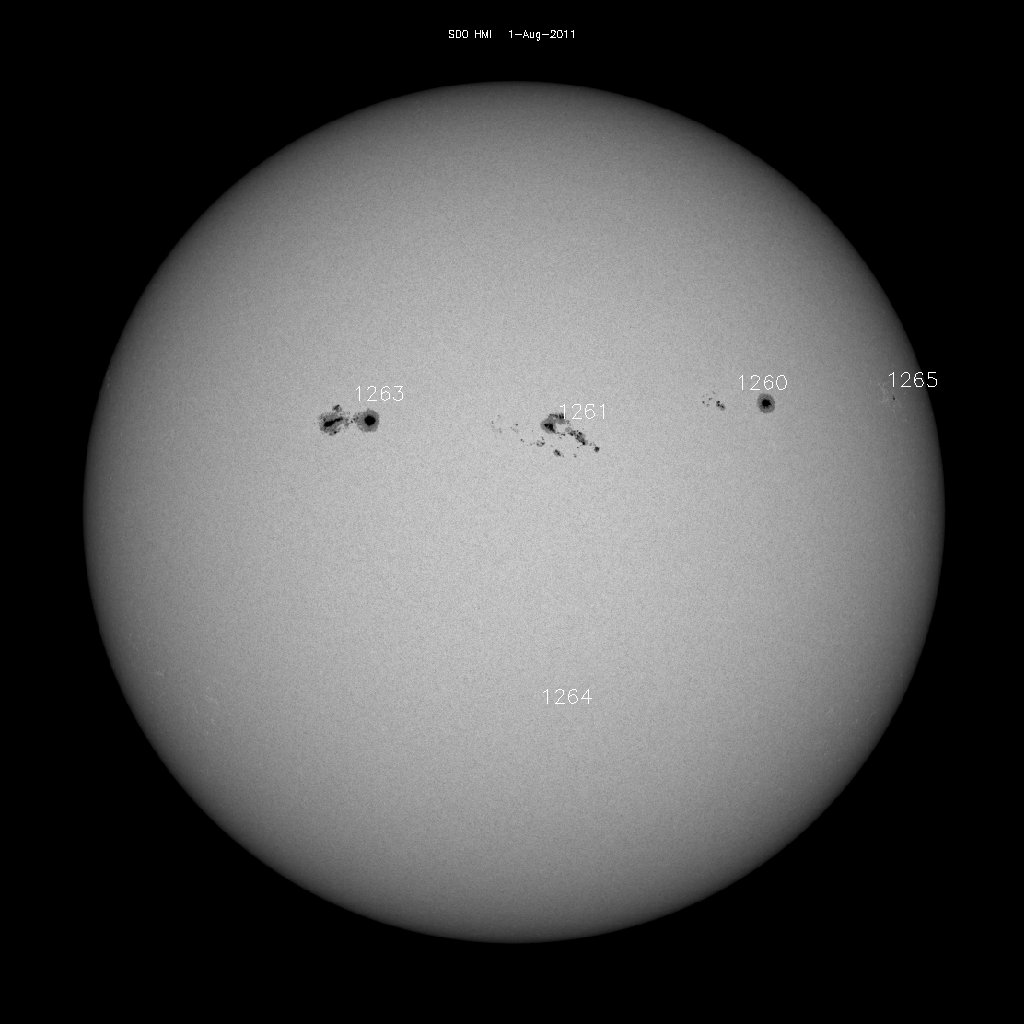 Sunspot regions