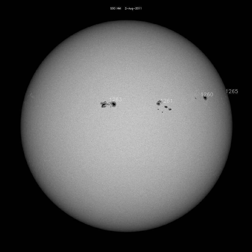 Sunspot regions